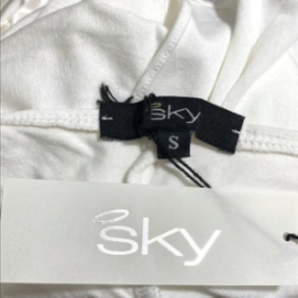 SKY Casual Celeb Style Asymmetrical Dress w Rhinestone Accent Women's Size S - Picture 9 of 12